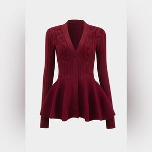 NWT Micas Burgundy Women's Cardigan, Size Small